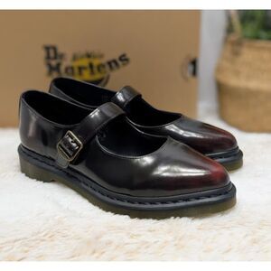 Dr. Martens Elphie Mary Jane Cherry Red Arcadia Leather Shoes Women's 9 UK 7 NIB